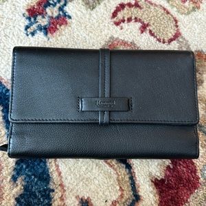 Hammitt BENJAMIN SLIM Trifold Black Leather Wallet